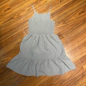 Gray Smocked Bodice Sundress